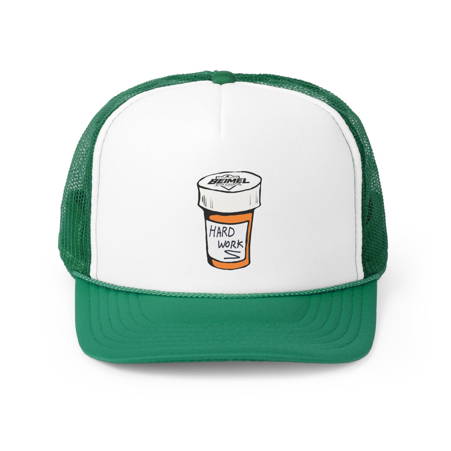 Hard Work Pill Bottle Trucker Cap