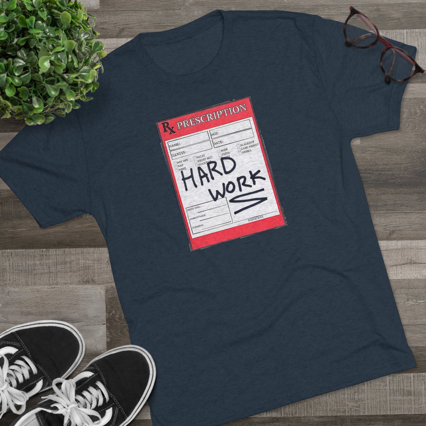 RX Hard Work Unisex Tri-Blend Crew Tee