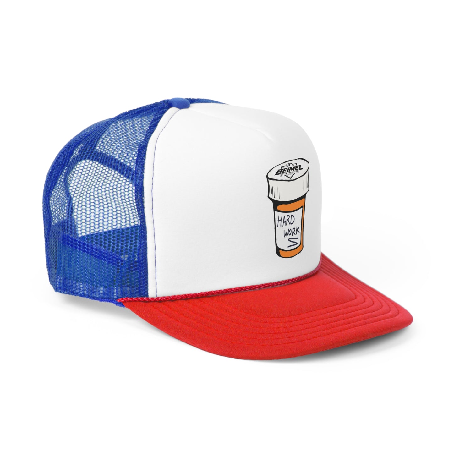 Hard Work Pill Bottle Trucker Cap