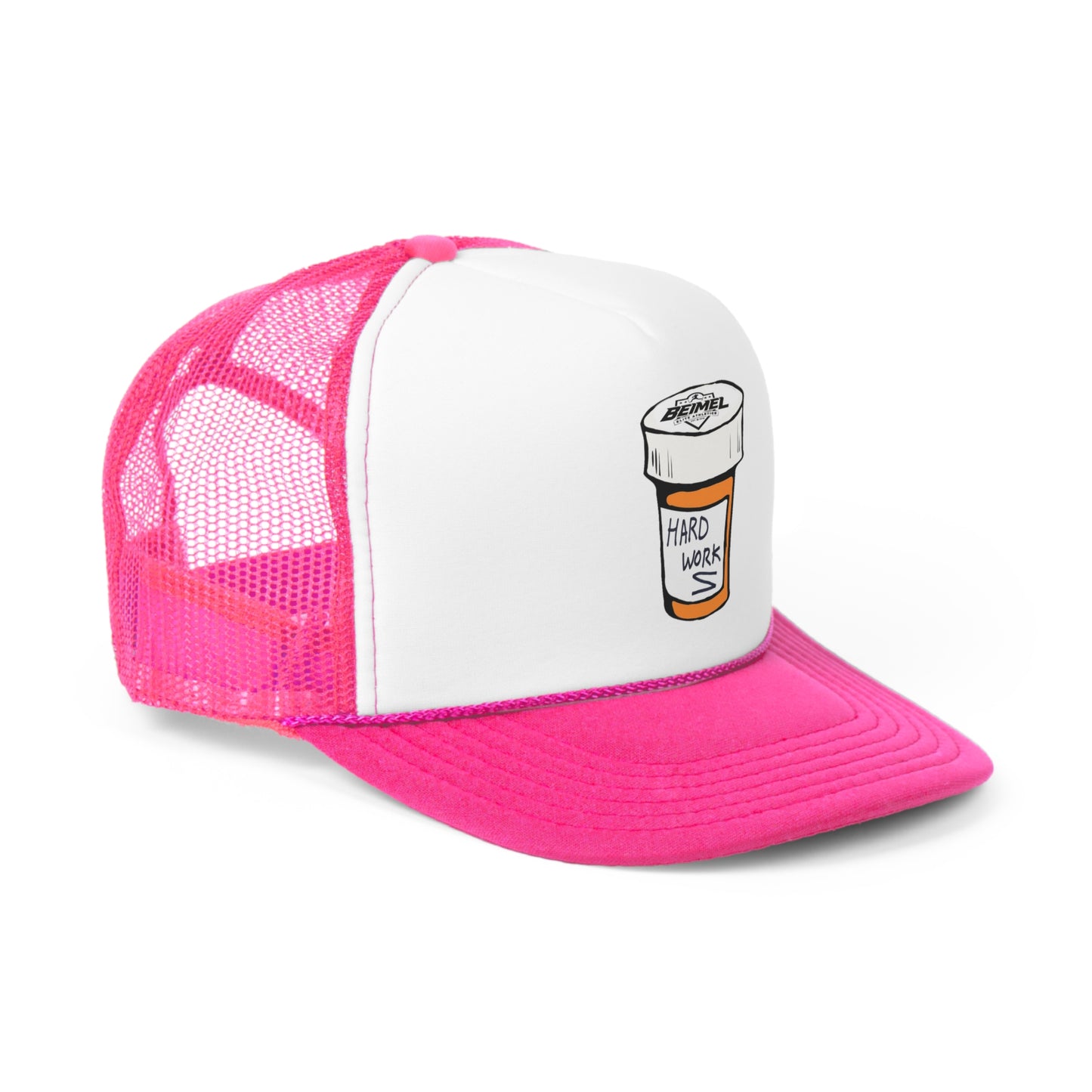 Hard Work Pill Bottle Trucker Cap