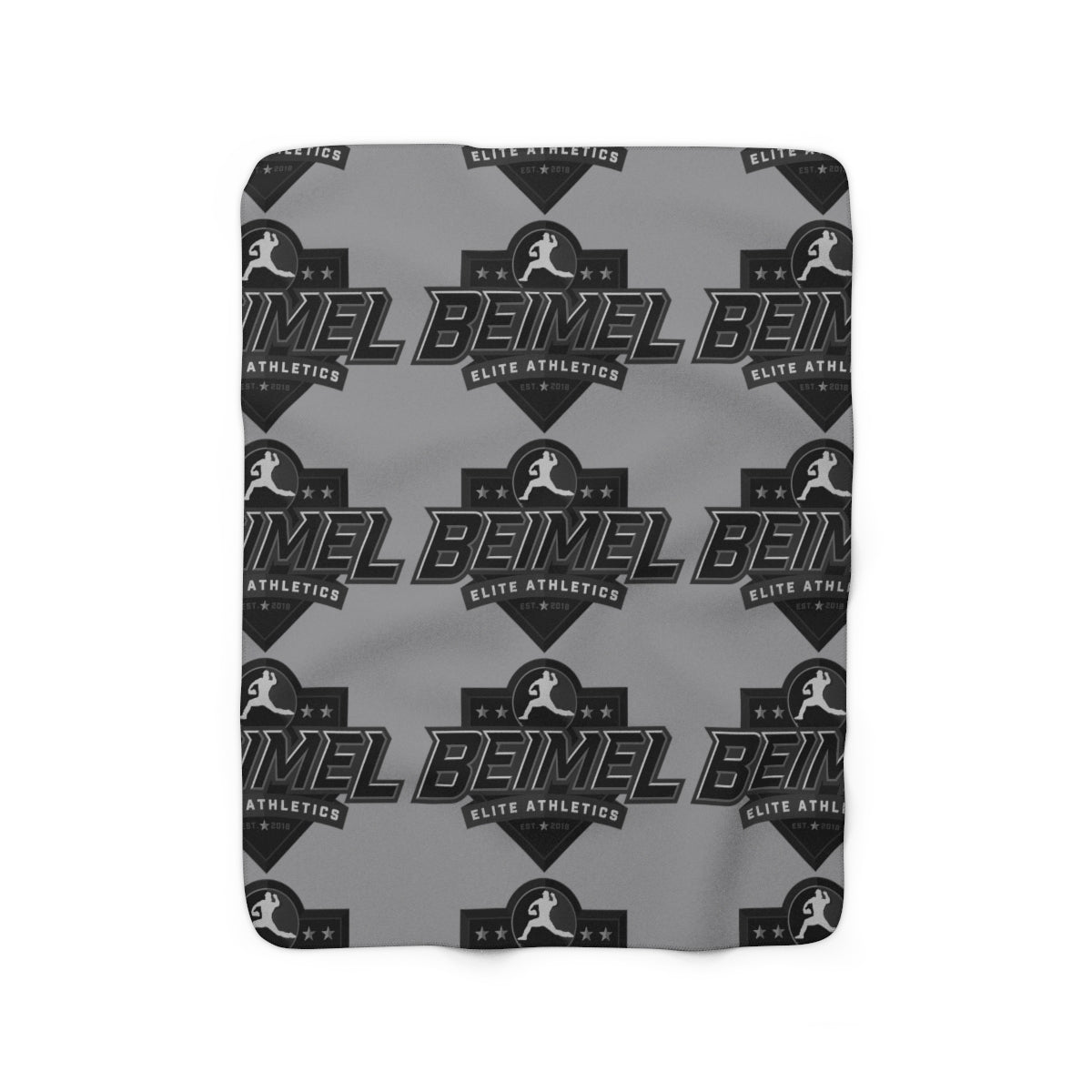Sherpa Fleece Blanket Grey & Black