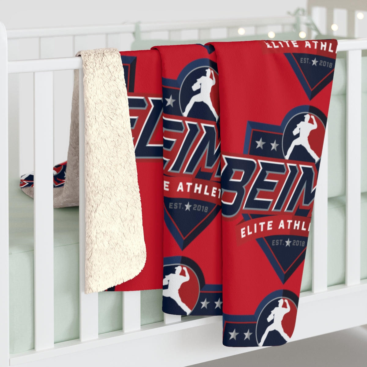 Sherpa Fleece Blanket Red & Blue