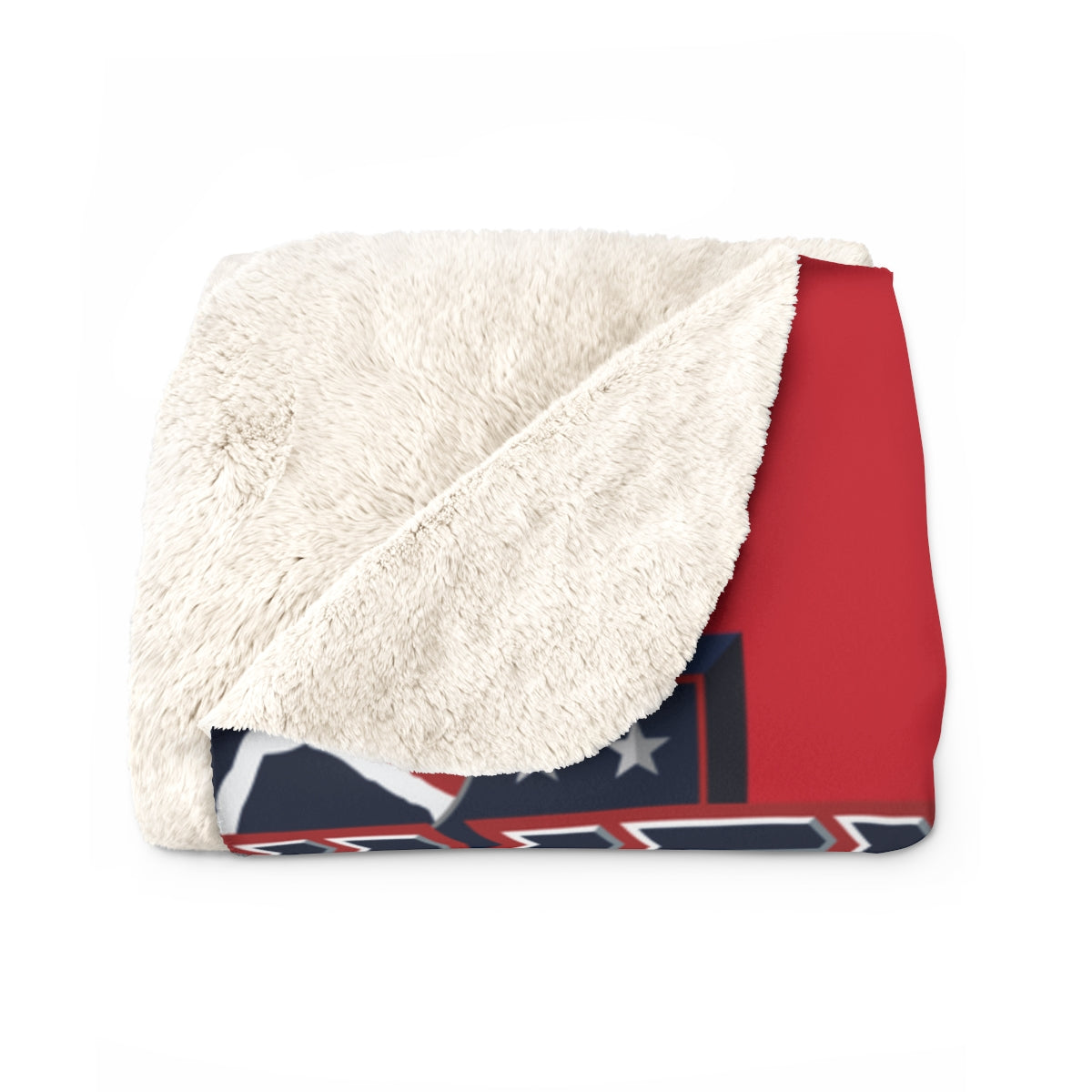 Sherpa Fleece Blanket Red & Blue