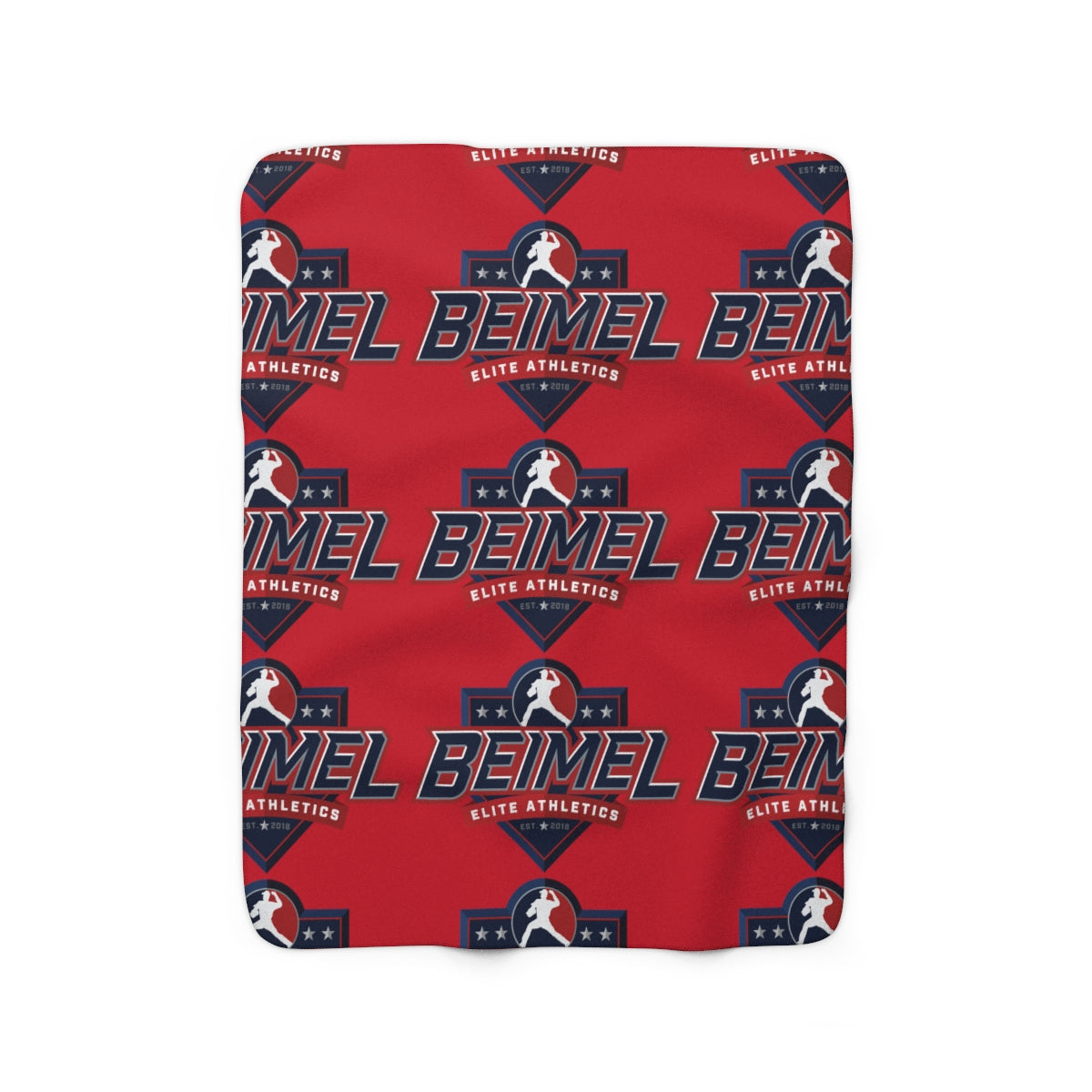 Sherpa Fleece Blanket Red & Blue