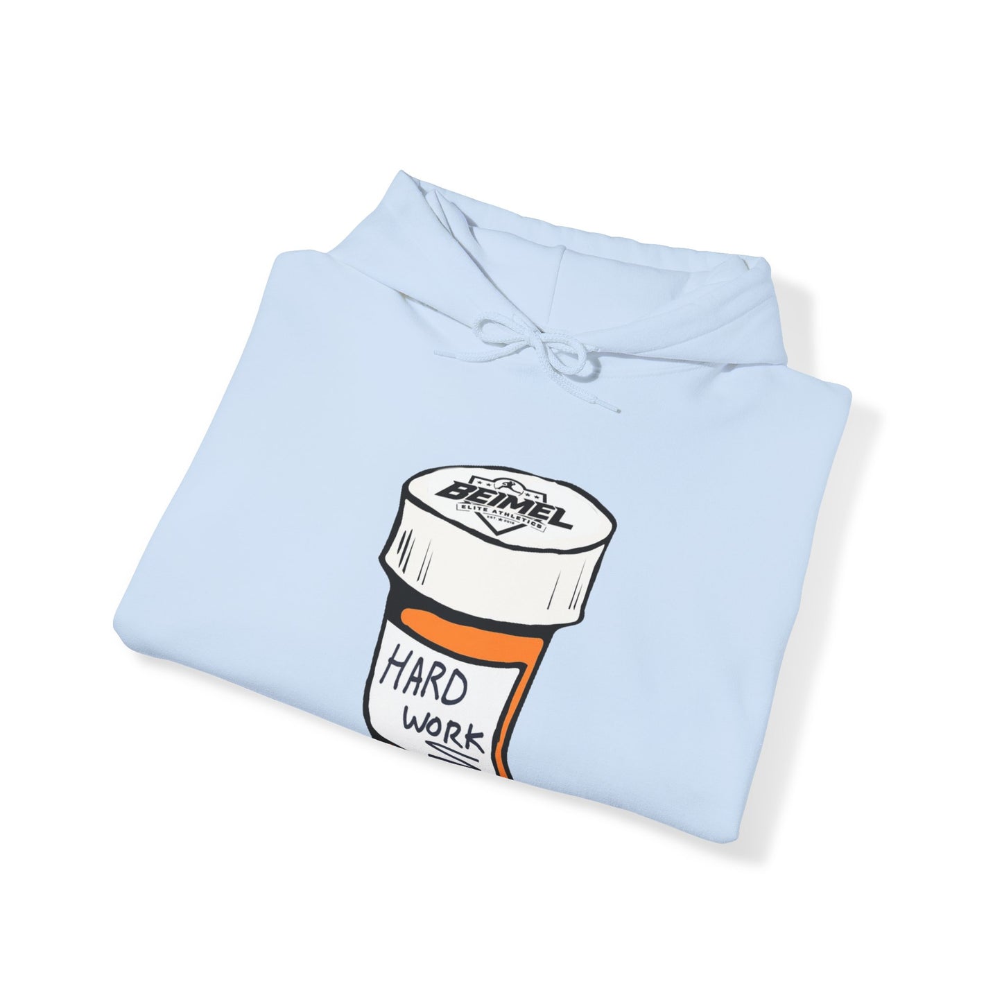 Hard Work Pill Bottle Unisex Heavy Blend™ Hooded Sweatshirt