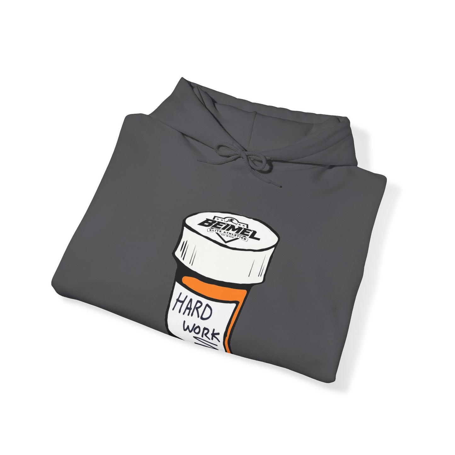Hard Work Pill Bottle Unisex Heavy Blend™ Hooded Sweatshirt