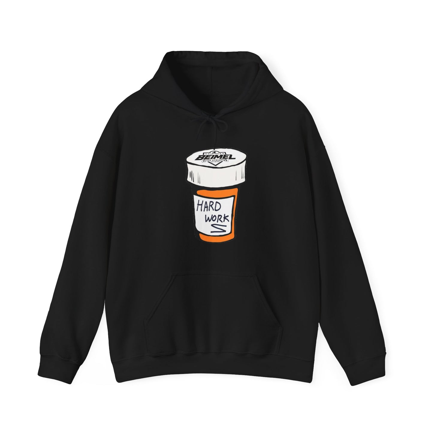 Hard Work Pill Bottle Unisex Heavy Blend™ Hooded Sweatshirt