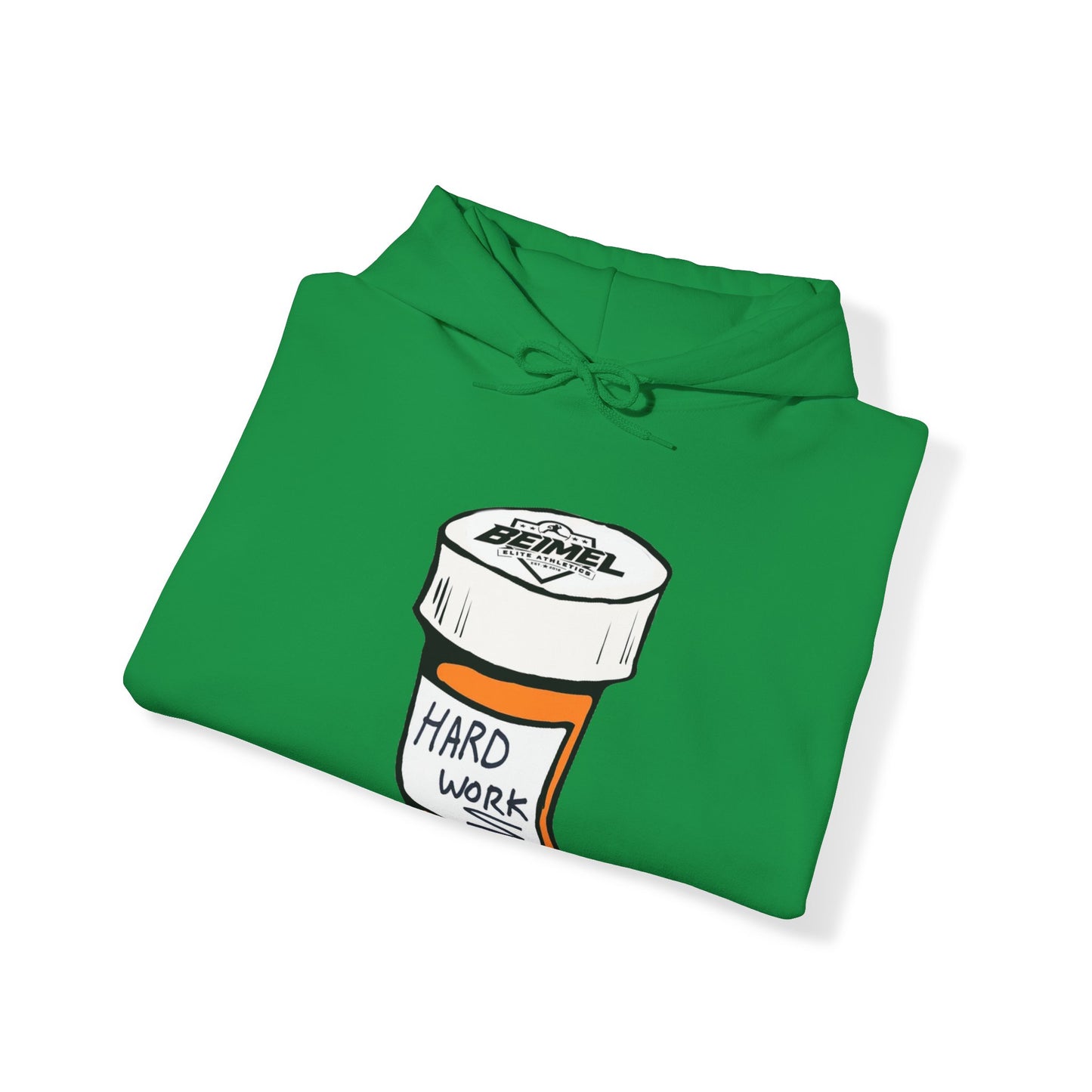 Hard Work Pill Bottle Unisex Heavy Blend™ Hooded Sweatshirt