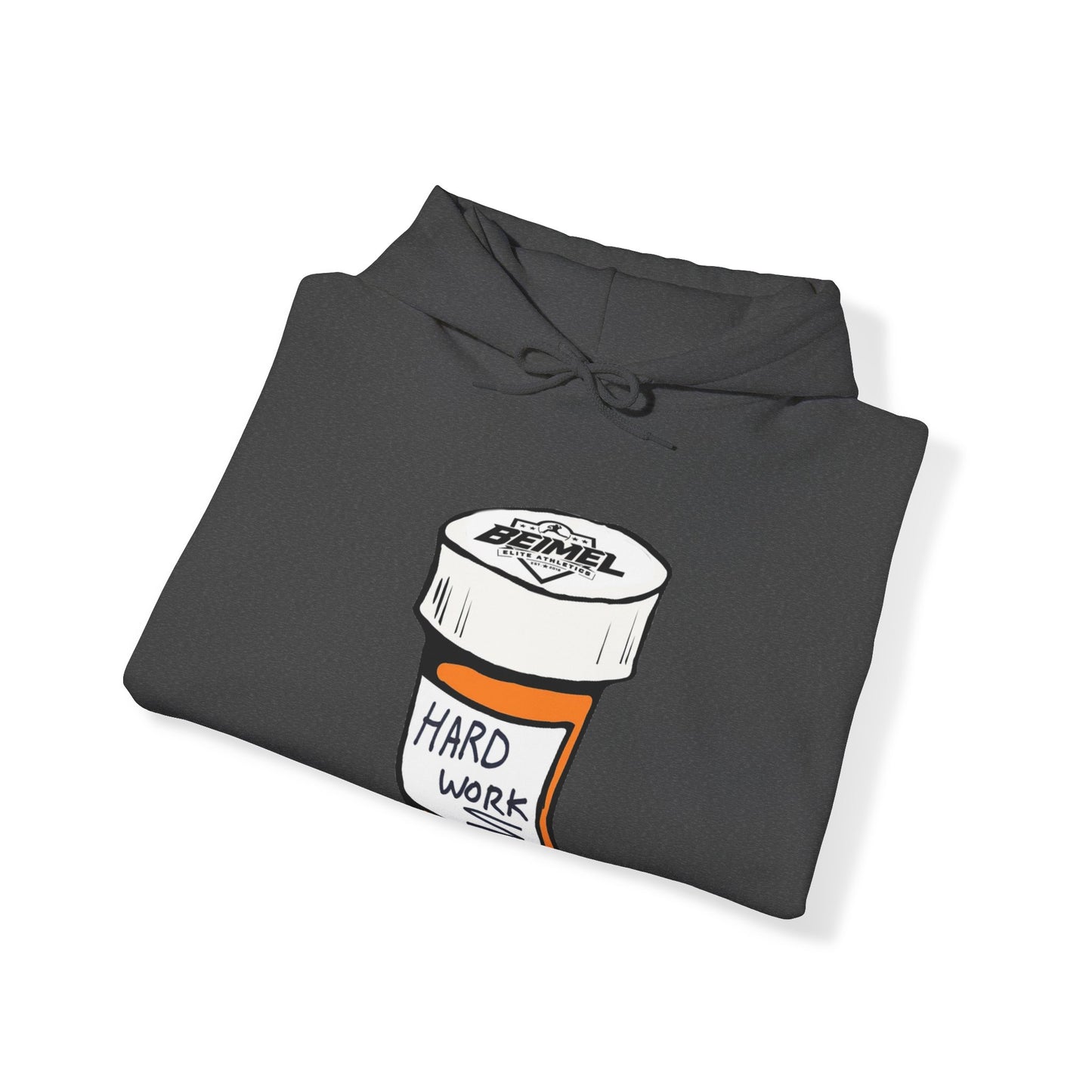 Hard Work Pill Bottle Unisex Heavy Blend™ Hooded Sweatshirt