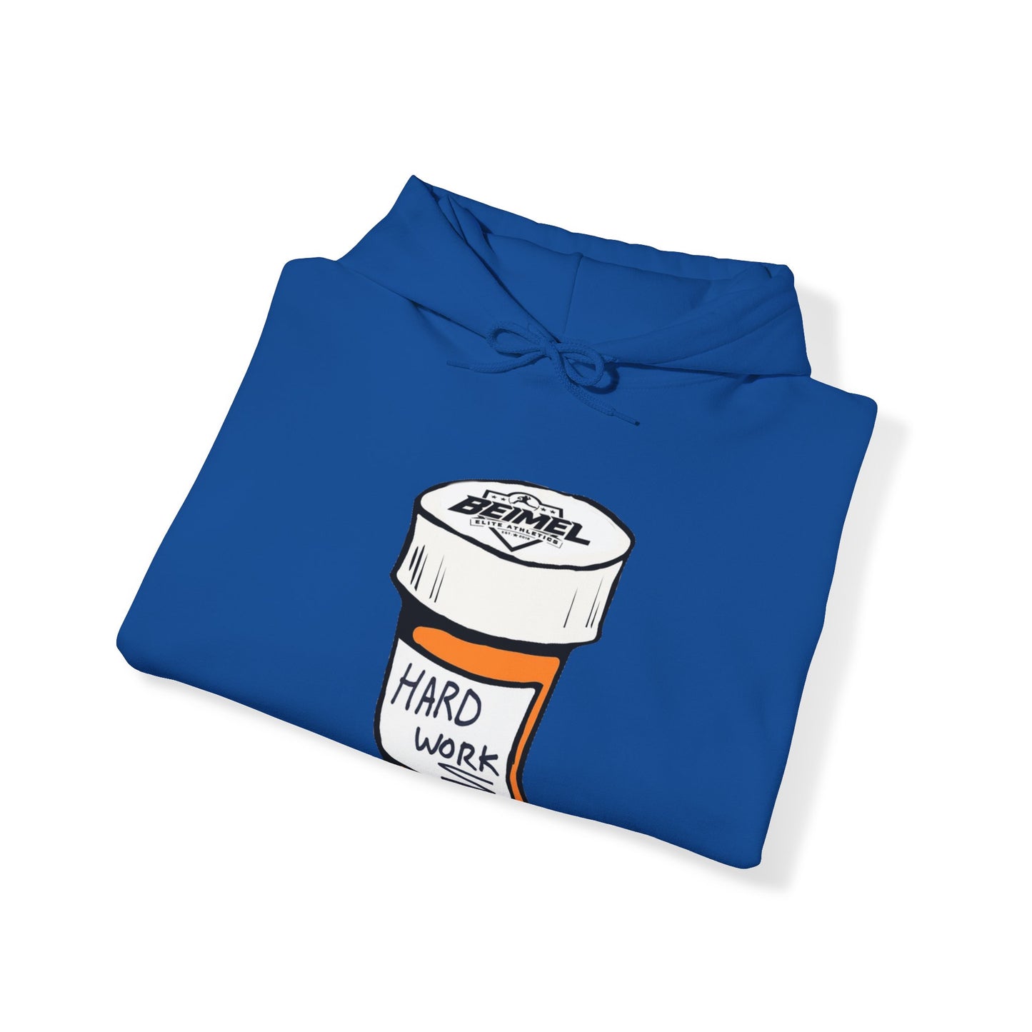 Hard Work Pill Bottle Unisex Heavy Blend™ Hooded Sweatshirt
