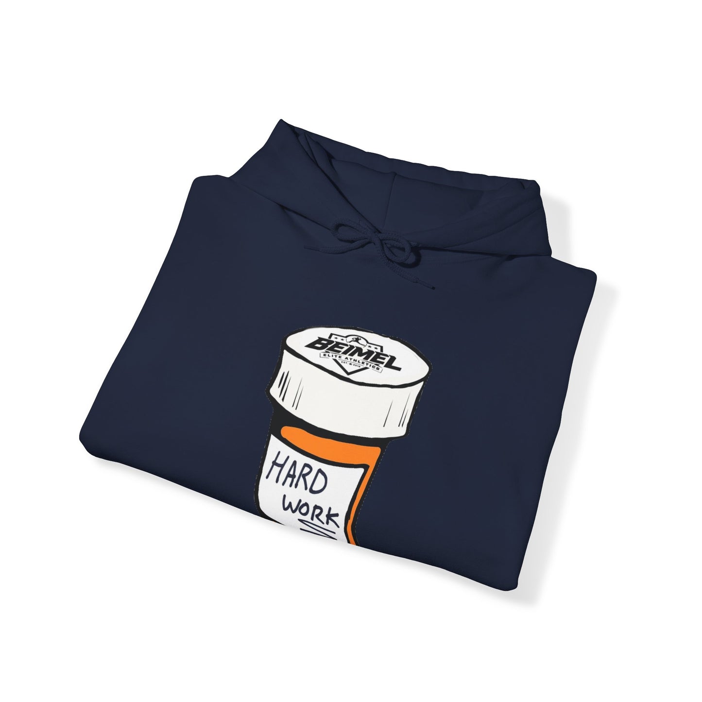 Hard Work Pill Bottle Unisex Heavy Blend™ Hooded Sweatshirt