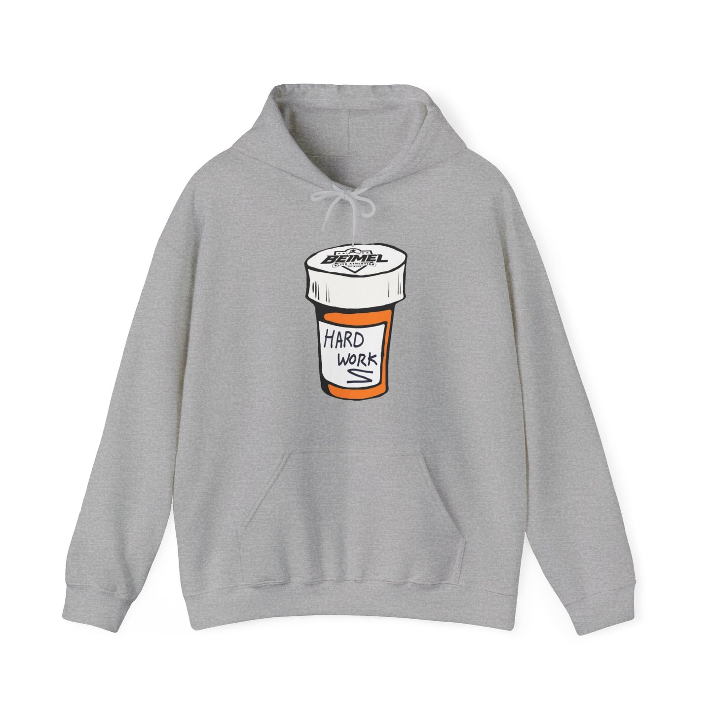 Hard Work Pill Bottle Unisex Heavy Blend™ Hooded Sweatshirt