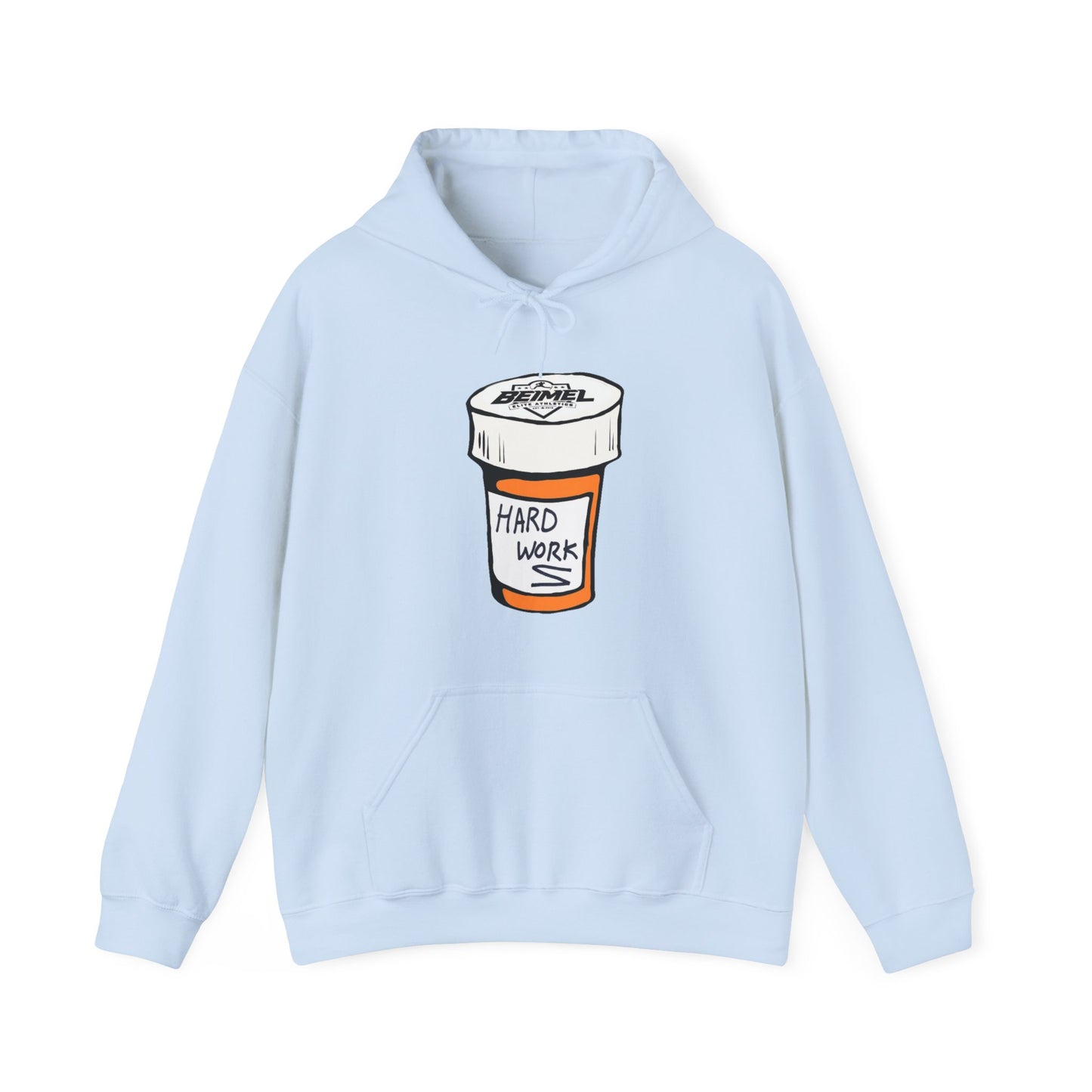Hard Work Pill Bottle Unisex Heavy Blend™ Hooded Sweatshirt