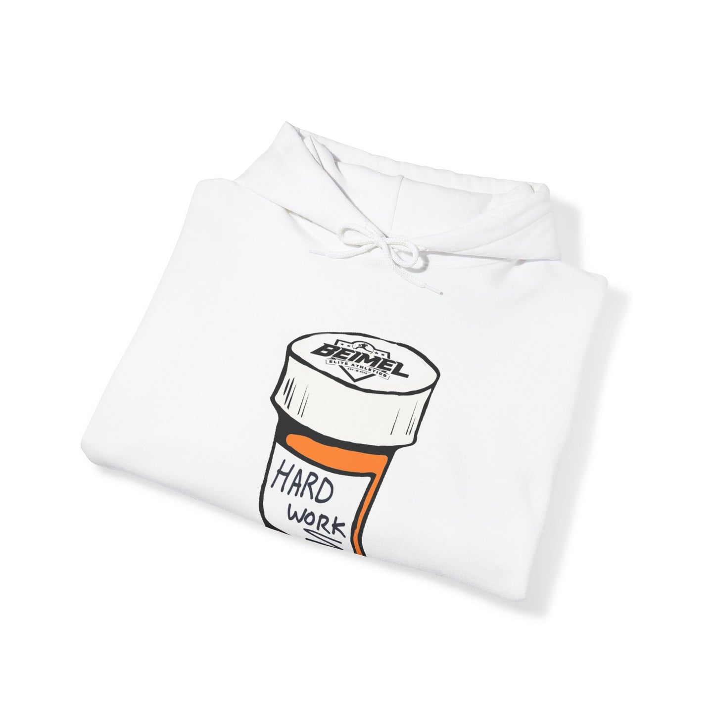 Hard Work Pill Bottle Unisex Heavy Blend™ Hooded Sweatshirt
