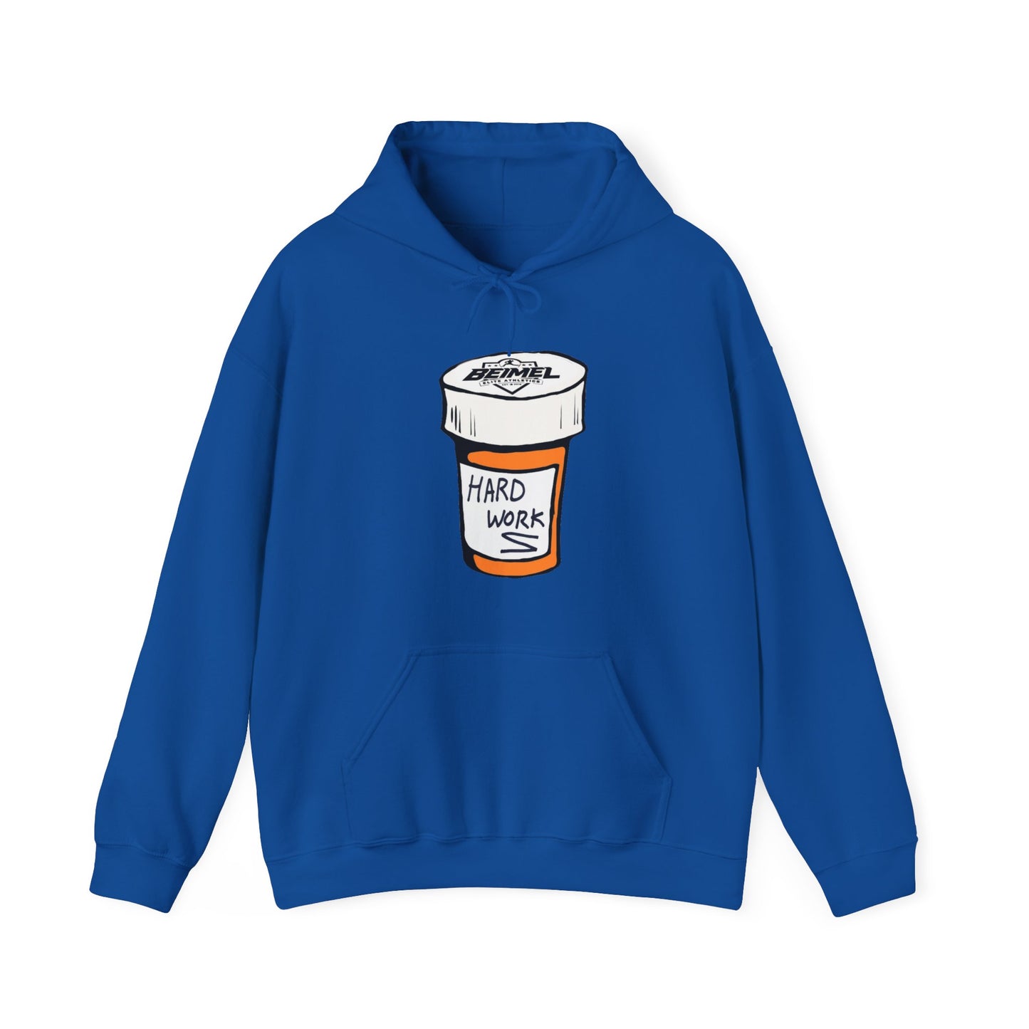 Hard Work Pill Bottle Unisex Heavy Blend™ Hooded Sweatshirt