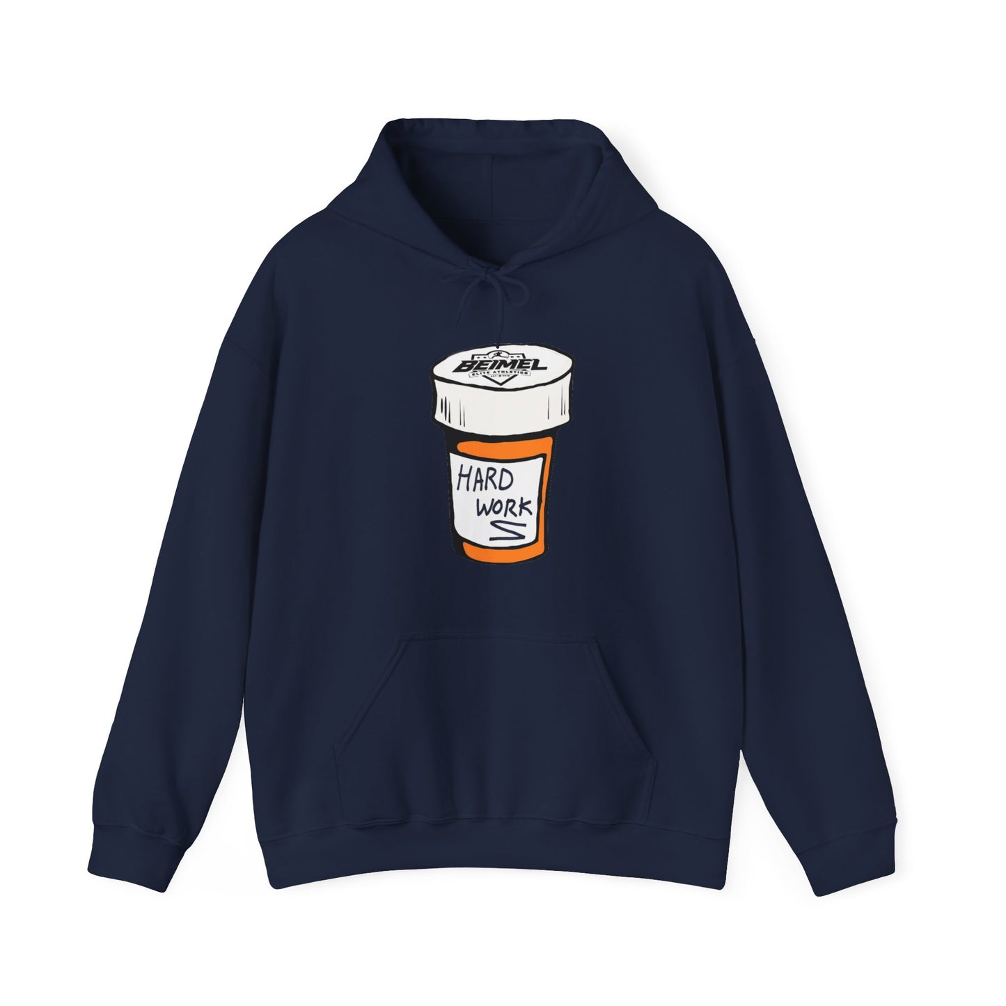 Hard Work Pill Bottle Unisex Heavy Blend™ Hooded Sweatshirt