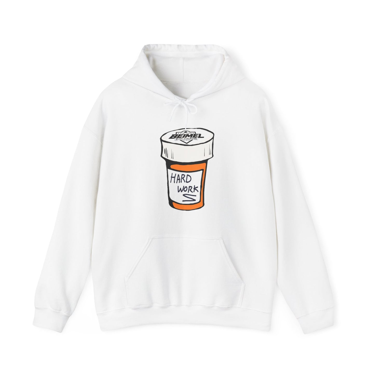 Hard Work Pill Bottle Unisex Heavy Blend™ Hooded Sweatshirt